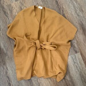 Loft Camel Sweater with Tie